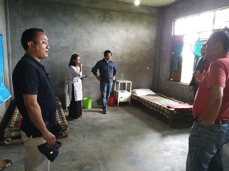 MLA, Y Vikheho Swu inspecting the PHC Ighanumi.
